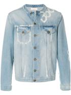 Ih Nom Uh Nit Printed Denim Jacket - Blue