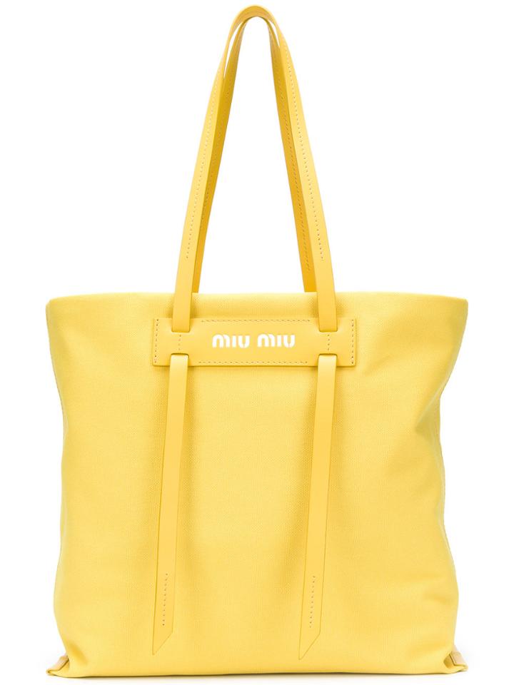 Miu Miu Logo Tote - Yellow & Orange