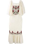 Sleeping Gypsy Embroidered Front Dress - Neutrals