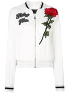 Philipp Plein Rose Zipped Cardigan - White