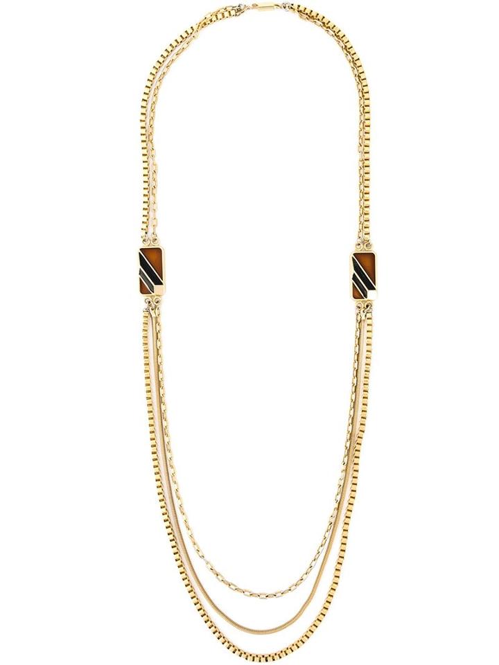 Lanvin Vintage Sautoir Necklace, Women's, Metallic