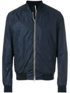 Low Brand Zipped Bomber Jacket - Blue