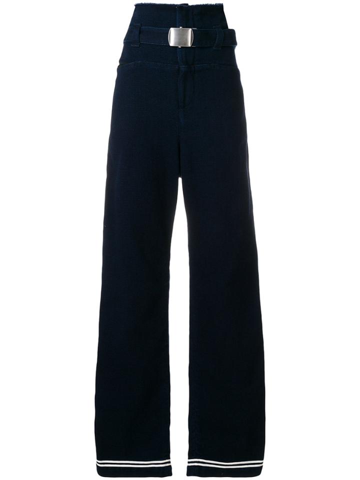 Philosophy Di Lorenzo Serafini Belted High-waist Trousers - Blue