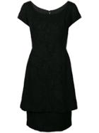 William Vintage 1964 Jacquard Layered Dress - Black