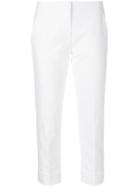 Paule Ka Cropped Slim Fit Trousers - White