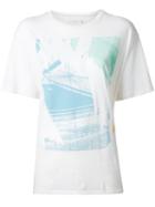 6397 Graphic Mant T-shirt, Women's, Size: Medium, White, Cotton