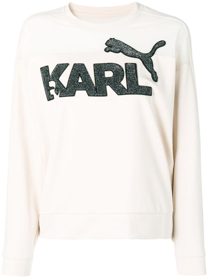 Puma Puma X Karl Lagerfeld Logo Sweater - Neutrals