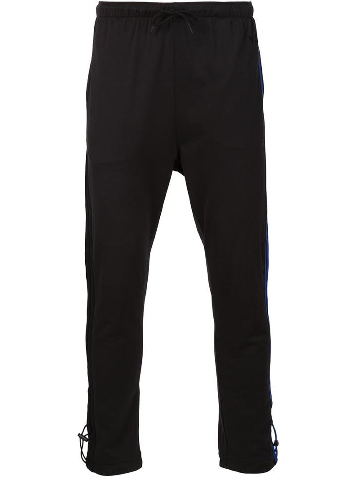 Y-3 Drawstring Track Pants, Men's, Size: M, Black, Cotton