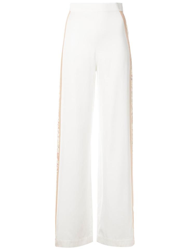 Murmur Printed Side Panel High Waist Trousers - Pink & Purple
