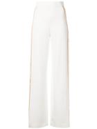 Murmur Printed Side Panel High Waist Trousers - Pink & Purple