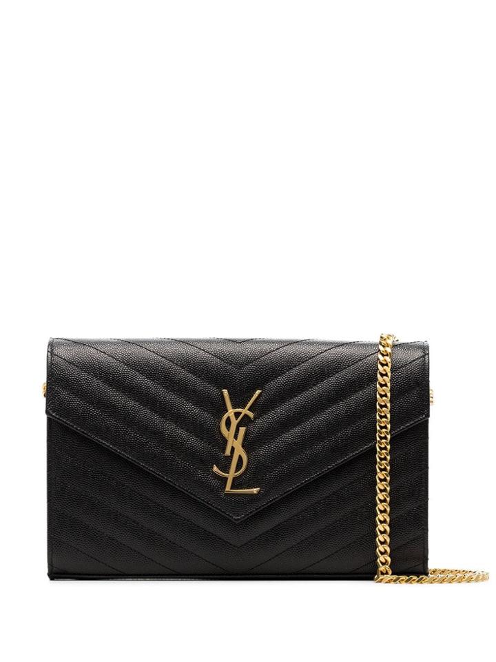 Saint Laurent Monogram Chain Purse - Black