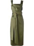 3.1 Phillip Lim Strappy Back Dress, Women's, Size: 2, Green, Silk/polyester