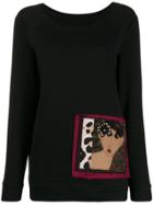 Antonio Marras Face Embroidered Seatshirt - Black