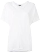 Ann Demeulemeester - V-neck T-shirt - Women - Cotton - 38, White, Cotton