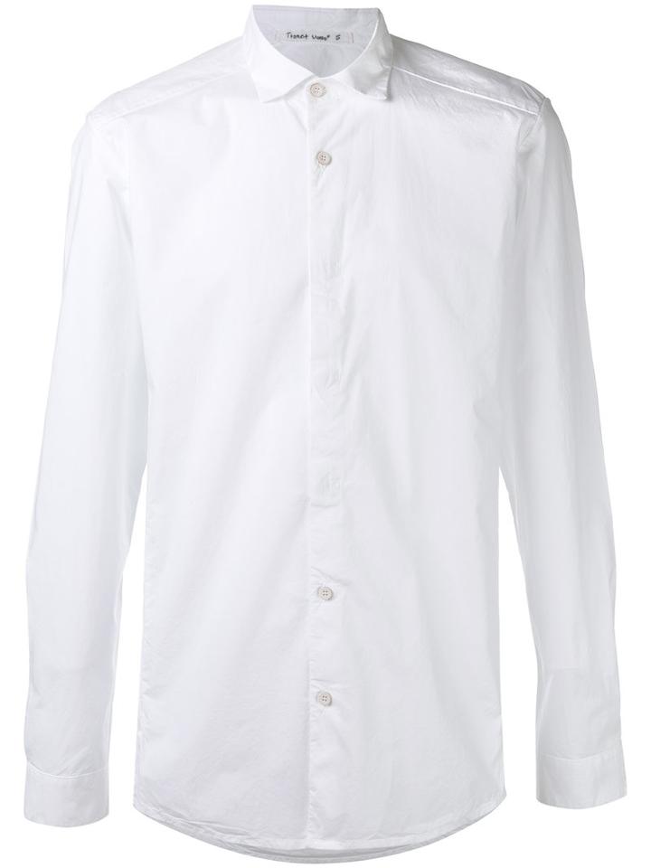 Transit Button Placket Shirt, Men's, Size: Medium, White, Cotton/spandex/elastane