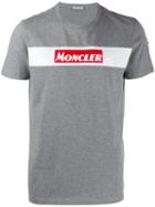 Moncler Logo Printed T-shirt - Grey