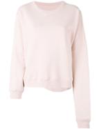 Mm6 Maison Margiela Plain Sweatshirt, Women's, Size: Xs, Pink/purple, Cotton