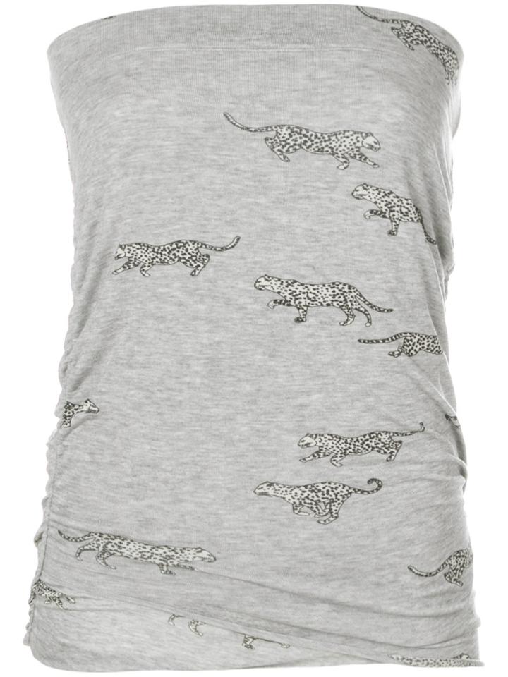 Zoe Karssen Cheetah Print Top - Grey