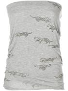 Zoe Karssen Cheetah Print Top - Grey