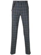 Berwich Plaid Rope Chain Trousers - Blue