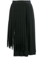 Ermanno Scervino Asymmetric Pleated Skirt - Black