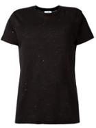 Iro Ripped Trim T-shirt, Women's, Size: Small, Black, Linen/flax