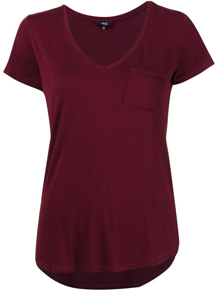 Paige Scoop Neck T-shirt, Women's, Size: Large, Red, Rayon/spandex/elastane