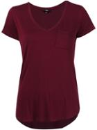 Paige Scoop Neck T-shirt, Women's, Size: Large, Red, Rayon/spandex/elastane