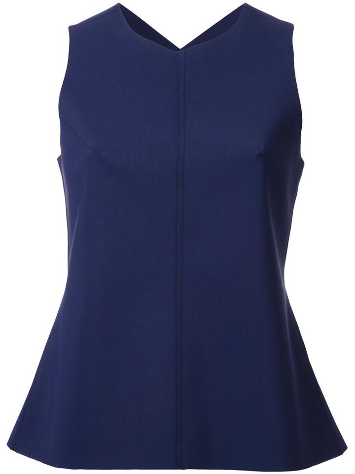 Scanlan Theodore Scuba Cross Back Top, Women's, Size: 8, Blue, Polyester