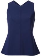 Scanlan Theodore Scuba Cross Back Top, Women's, Size: 8, Blue, Polyester