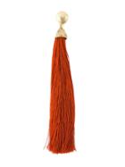 Rosantica Teatro Clip-on Earring, Women's, Yellow/orange, Brass/silk