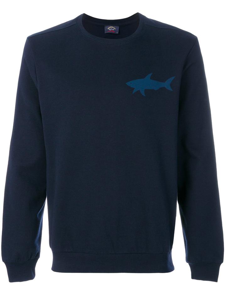 Paul & Shark Logo Print Sweatshirt - Blue