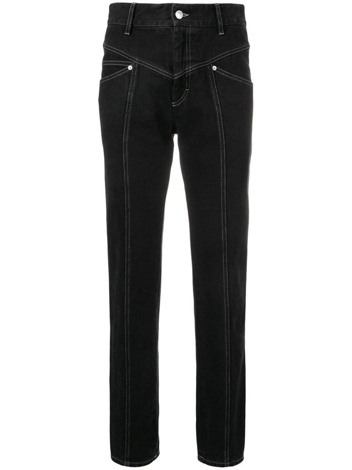 Isabel Marant High Waisted Slim Fit Jeans - Black
