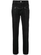 Isabel Marant High Waisted Slim Fit Jeans - Black