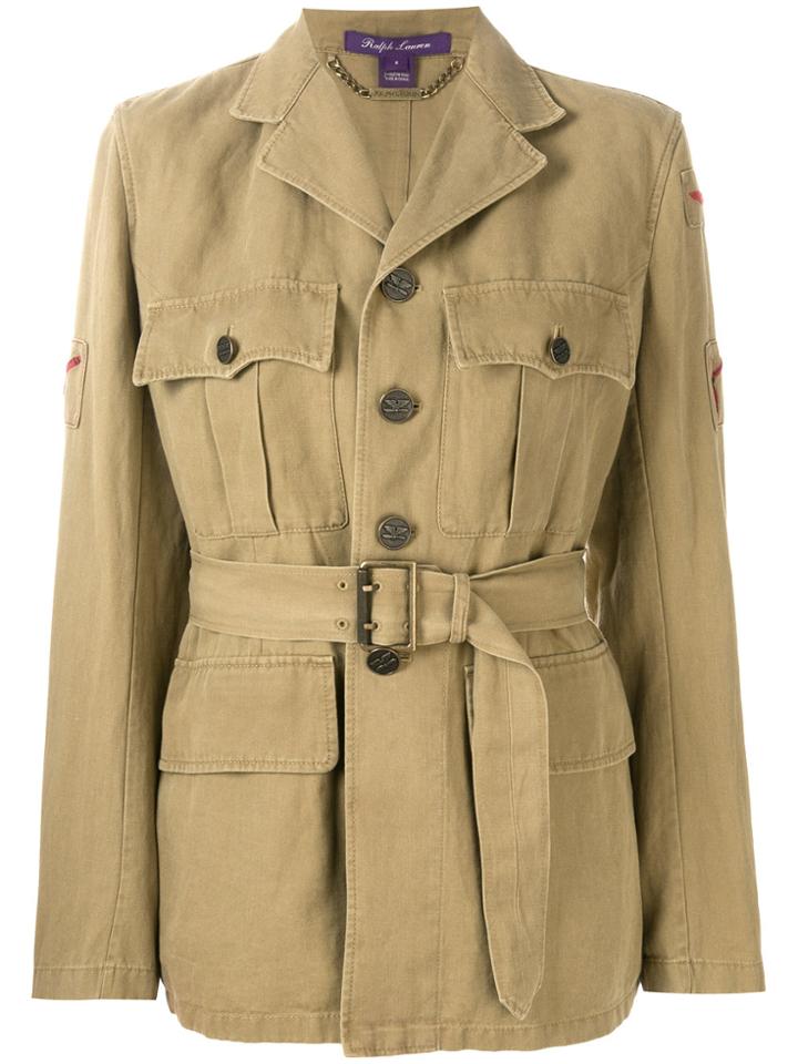 Ralph Lauren Belted Military Jacket - Nude & Neutrals
