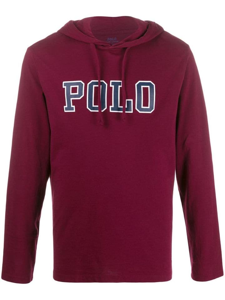 Polo Ralph Lauren Logo Print Hoodie - Red