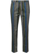 Akris Punto - Striped Crop Trousers - Women - Cotton/spandex/elastane - 10, Blue, Cotton/spandex/elastane