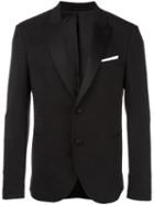 Neil Barrett Shawl Collar Blazer, Men's, Size: 50, Black, Spandex/elastane/virgin Wool/polyester/polyester