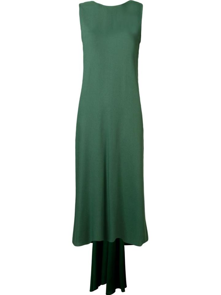 Emannuelle Junqueira Crew Neck Asymmetric Hem Gown