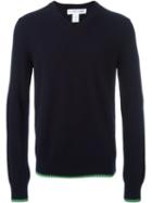 Comme Des Garçons Shirt V-neck Jumper, Men's, Size: Small, Blue, Wool