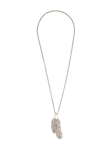 Holzpuppe Hand Made Feather Necklace - Metallic