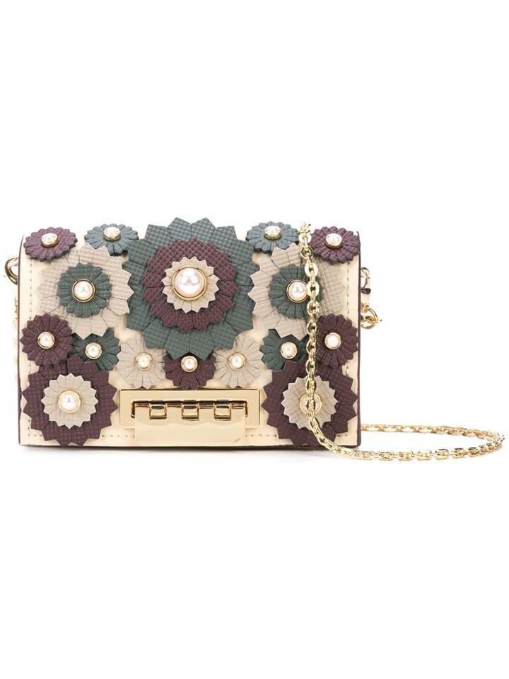 Zac Zac Posen Earthette Appliqué Chain Card Case - Neutrals