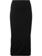 Urban Zen Midi Skirt, Women's, Size: Medium, Black, Viscose