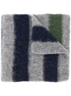 Howlin' Striped Knit Scarf - Grey
