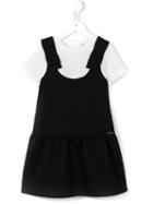 Simonetta Trompe-l'oeil Dress, Girl's, Size: 6 Yrs, Black