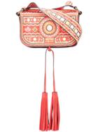 Moschino Mexican Embroidery Shoulder Bag - Red