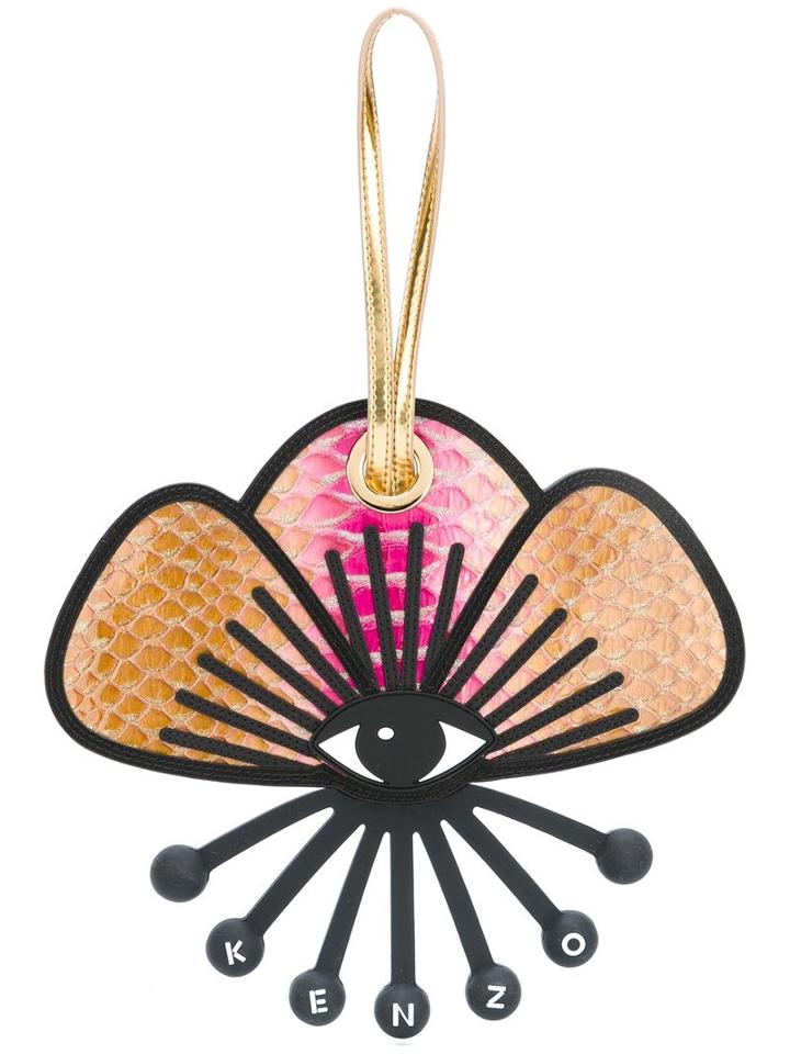 Kenzo - 'tanami Flower' Clutch - Women - Leather/polyurethane/pvc - One Size, Women's, Black, Leather/polyurethane/pvc