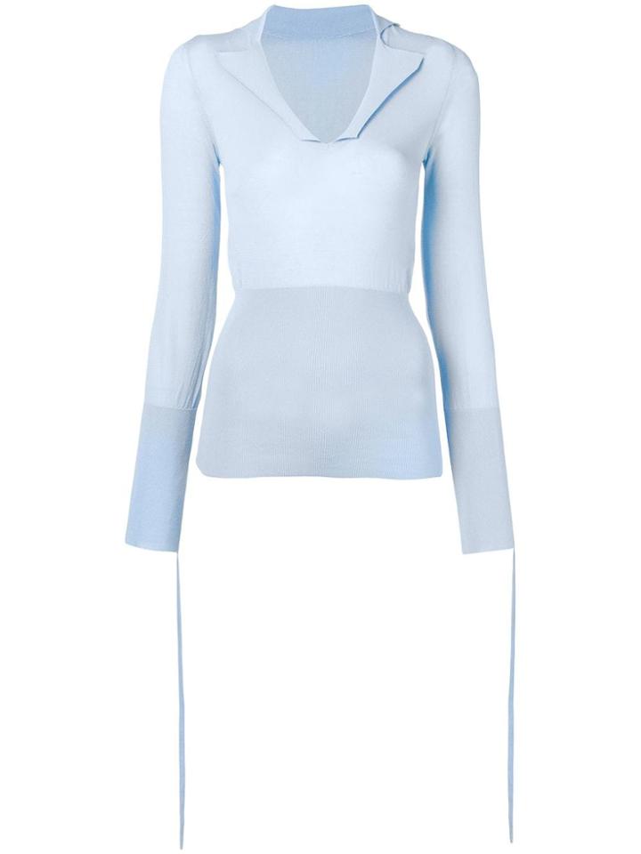 Jacquemus V-neck Fitted Top - Blue