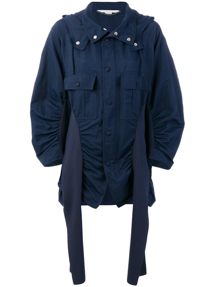 Stella Mccartney Ruched Parka Jacket - Blue