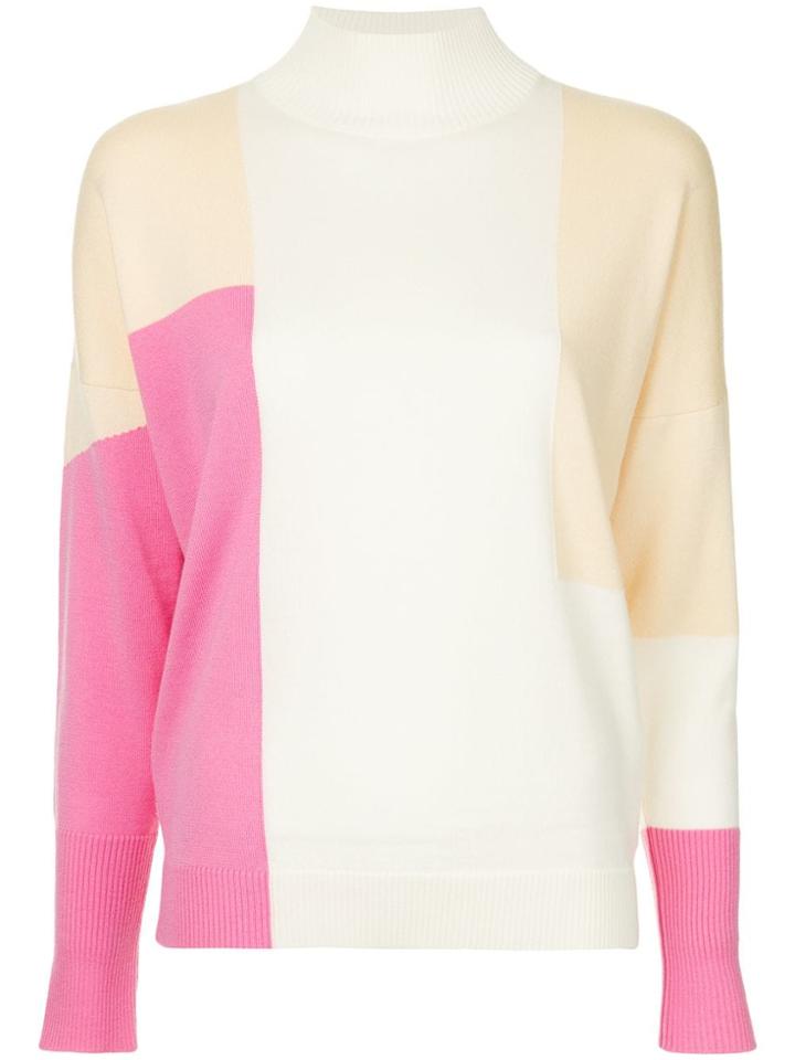 Delpozo Colour Block Knit Sweater - Neutrals